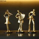 GobekUsa Accordion Musician Resin Sculpture for Aesthetic Room Decor