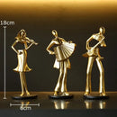 GobekUsa Accordion Musician Resin Sculpture for Aesthetic Room Decor