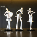 GobekUsa Accordion Musician Resin Sculpture for Aesthetic Room Decor