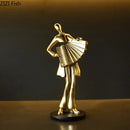 GobekUsa Accordion Musician Resin Sculpture for Aesthetic Room Decor