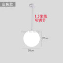 GobekUsa Acrylic Ball Pendant Lights Modern Nordic Led Hanging Lamp for Living Room