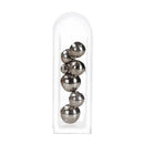 Modern gold & silver acrylic ball vase stack living room decor by Decorbites