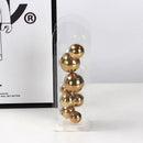 Modern gold & silver acrylic ball vase stack living room decor by Decorbites