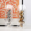Modern gold & silver acrylic ball vase stack living room decor by Decorbites