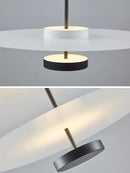 GobekUsa Acrylic Black Round Chandelier for Bedroom and Salon Lighting