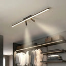 GobekUsa Acrylic Black Strip LED Chandeliers for Indoor Living Dining Room