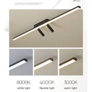 GobekUsa Acrylic Black Strip LED Chandeliers for Indoor Living Dining Room