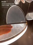GobekUsa Acrylic Blade Stair Chandelier for Modern Atmosphere in Cafe, Restaurant, and Villa