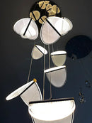 GobekUsa Acrylic Blade Stair Chandelier for Modern Atmosphere in Cafe, Restaurant, and Villa