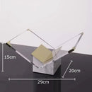 GobekUsa Acrylic Bookshelf Marble Base Organizer Modern Home Decor Shelf Magazine Holder