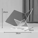 GobekUsa Acrylic Bookshelf Marble Base Organizer Modern Home Decor Shelf Magazine Holder