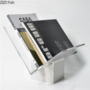 GobekUsa Acrylic Bookshelf Marble Base Organizer Modern Home Decor Shelf Magazine Holder