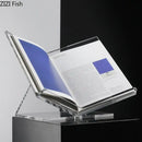 GobekUsa Acrylic Bookshelf Marble Base Organizer Modern Home Decor Shelf Magazine Holder