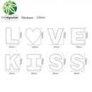 Acrylic cake decorating stencil set for kitchen number cakes by Decorbites