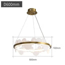 GobekUsa Acrylic Ceiling Chandelier Modern Home Decor Hanging Lamp Indoor Lighting