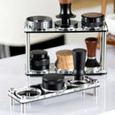 Clear acrylic coffee bar powder press rack kitchen utensil stand by Decorbites