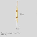 GobekUsa Acrylic Copper Wall Sconce 80/100cm Minimalist Living Room Lights