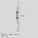 GobekUsa Acrylic Copper Wall Sconce 80/100cm Minimalist Living Room Lights