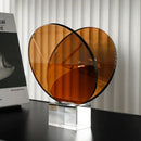 GobekUsa Acrylic Crystal Bookshelf Magazine Rack Geometric Circular Ornaments Amber Figurines