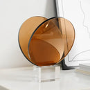 GobekUsa Acrylic Crystal Bookshelf Magazine Rack Geometric Circular Ornaments Amber Figurines