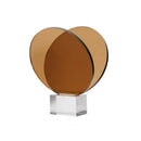 GobekUsa Acrylic Crystal Bookshelf Magazine Rack Geometric Circular Ornaments Amber Figurines