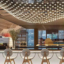 GobekUsa Acrylic Crystal Hanging Chandelier LED Ceiling Pendant Light for Living Room Lobby Customize Hotel