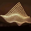 GobekUsa Acrylic Crystal Hanging Chandelier LED Ceiling Pendant Light for Living Room Lobby Customize Hotel