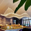 GobekUsa Acrylic Crystal Hanging Chandelier LED Ceiling Pendant Light for Living Room Lobby Customize Hotel