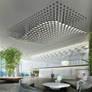 GobekUsa Acrylic Crystal Hanging Chandelier LED Ceiling Pendant Light for Living Room Lobby Customize Hotel