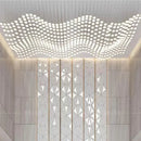 GobekUsa Acrylic Crystal Hanging Chandelier LED Ceiling Pendant Light for Living Room Lobby Customize Hotel