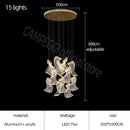GobekUsa Acrylic Deluxe Staircase Chandelier - Villa, Lobby, Living Room Decor Lighting