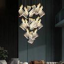 GobekUsa Acrylic Deluxe Staircase Chandelier - Villa, Lobby, Living Room Decor Lighting