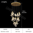 GobekUsa Acrylic Deluxe Staircase Chandelier - Villa, Lobby, Living Room Decor Lighting