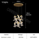GobekUsa Acrylic Deluxe Staircase Chandelier - Villa, Lobby, Living Room Decor Lighting