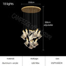 GobekUsa Acrylic Deluxe Staircase Chandelier - Villa, Lobby, Living Room Decor Lighting