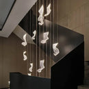 GobekUsa Acrylic Deluxe Staircase Chandelier - Villa, Lobby, Living Room Decor Lighting
