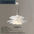 GobekUsa Acrylic Flower Chandelier LED Pendant Light for Dining and Bedroom Decor