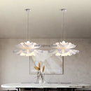 GobekUsa Acrylic Flower Chandelier LED Pendant Light for Dining and Bedroom Decor