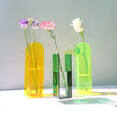 Contemporary rainbow acrylic flower vase living room floral container by Decorbites