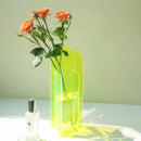 Contemporary rainbow acrylic flower vase living room floral container by Decorbites
