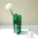 Contemporary rainbow acrylic flower vase living room floral container by Decorbites