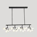 GobekUsa Acrylic Island Lighting Fixture: Simplicity Design with 36 Bulbs - Perfect for Dining Rooms!