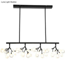 GobekUsa Acrylic Island Lighting Fixture: Simplicity Design with 36 Bulbs - Perfect for Dining Rooms!