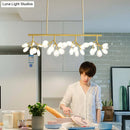 GobekUsa Acrylic Island Lighting Fixture: Simplicity Design with 36 Bulbs - Perfect for Dining Rooms!