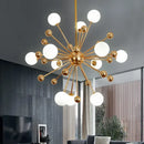 GobekUsa Acrylic Molecule Chandelier Golden Kitchen Restaurant Lighting Sputnik Globe Lamp
