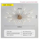 GobekUsa Acrylic Sunflower Ceiling Lamp in Brushed Antique Gold