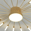 GobekUsa Acrylic Sunflower Ceiling Lamp in Brushed Antique Gold