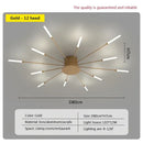 GobekUsa Acrylic Sunflower Ceiling Lamp in Brushed Antique Gold