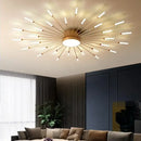 GobekUsa Acrylic Sunflower Ceiling Lamp in Brushed Antique Gold