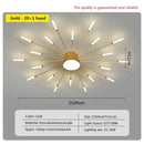 GobekUsa Acrylic Sunflower Ceiling Lamp in Brushed Antique Gold